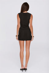 The Power Look Mesh Mini Dress Black