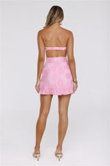 Gloss Muse Strapless Mini Dress Pink