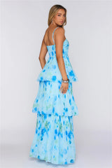 Pretty Little Petals Maxi Dress Blue
