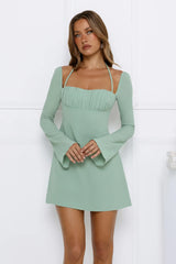 Trendiest Girl Mini Dress Sage