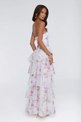 Styled For Sunshine Strapless Maxi Dress White