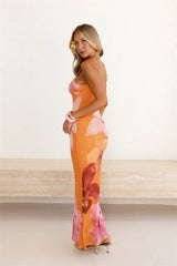 Sunset Sangria Mesh Maxi Dress Orange