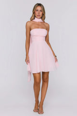 Hot Girl Holiday Strapless Mini Dress Pink