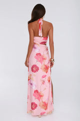 Sunrise To Spotlight Halter Maxi Dress Pink
