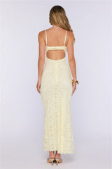 Dream Vision Lace Maxi Dress Yellow