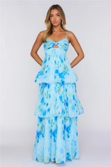 Pretty Little Petals Maxi Dress Blue