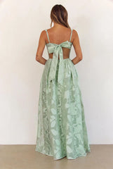Enchanted Floral Maxi Dress Aqua