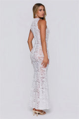 Love In Layers Lace Maxi Dress White