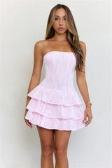 Pop The Confetti Strapless Mini Dress Pink
