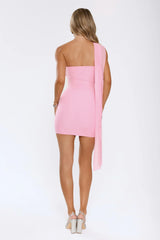 Subtly Stunning Mesh Strapless Mini Dress Pink
