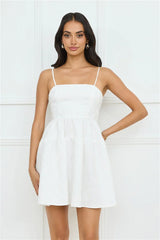 Softly Stunning Mini Dress White