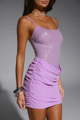 Magic Aura Sequin Mini Dress Lilac