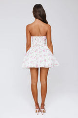 Lush And Lovely Strapless Mini Dress White