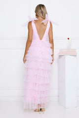 Hello Pretty Tulle Maxi Dress Pink