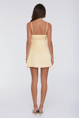 Made For Moments Satin Mini Dress Yellow