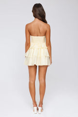 Sunshine Approved Strapless Mini Dress Yellow