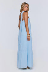 Flowing Sea Maxi Dress Blue