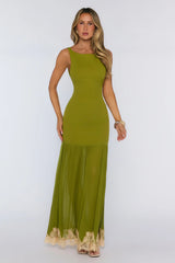 Next Level Energy Maxi Dress Olive