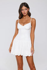 Afternoon Glow Mini Dress White