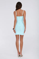 Iconic Edge Bandage Mini Dress Aqua