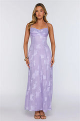 Dress Edit Halter Maxi Dress Purple
