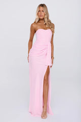 Sunlit Aura Strapless Maxi Dress Pink