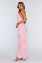 Soft Glow Up Halter Maxi Dress Pink