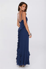 Balmy Nights Club Maxi Dress Navy