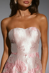 Wisteria Wishes Strapless Mini Dress Pink