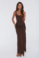 Maximum Style Maxi Dress Brown