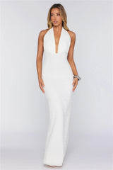 Chic By Day Halter Maxi Dress White