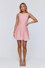 Mood Board Muse Lace Mini Dress Pink