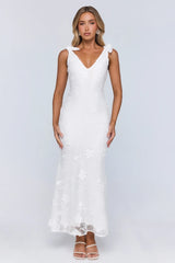 Poolside Summer Maxi Dress White