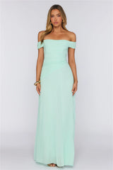 The Look Speaks Off Shoulder Maxi Dress Mint
