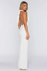 Chic By Day Halter Maxi Dress White