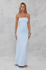 Platinum Party Strapless Maxi Dress Blue