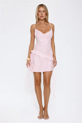 Glitter Glaze Sequin Mini Dress Pink