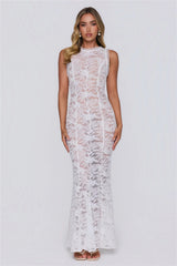 Love In Layers Lace Maxi Dress White