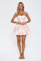 Blooming Luxe Mini Dress Pink