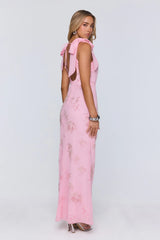 Soft Icon Energy Embellished Maxi Dress Pink