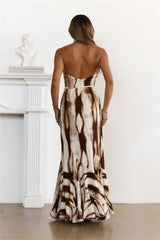 Wild Soul Halter Maxi Dress Brown