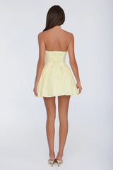The Perfect Fit Strapless Mini Dress Yellow