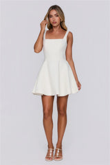 Starlit Secrets Tweed Mini Dress Cream